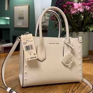 Michael Kors Maple Optic White Women Leather Satchel